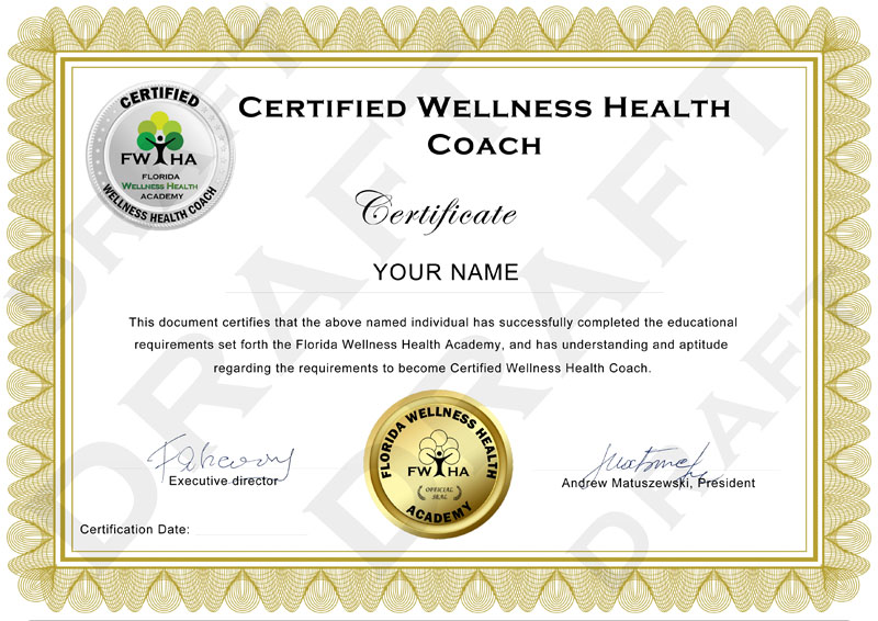Certified Wellness Health Coach Certificate